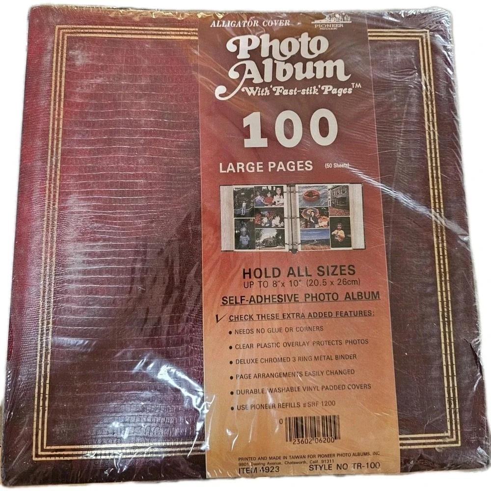 3x Vtg NOS Unused Self Adhesive Photo Album‎ 3 Ring Binder 100 Pages